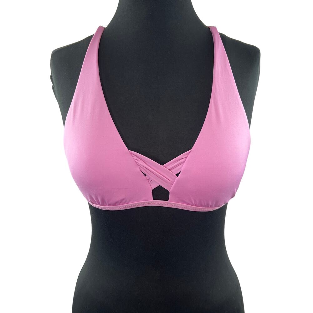 Soluna Pink Swimsuit Top Bottom Nylon Stretch Spaghetti Straps Size Medium M New